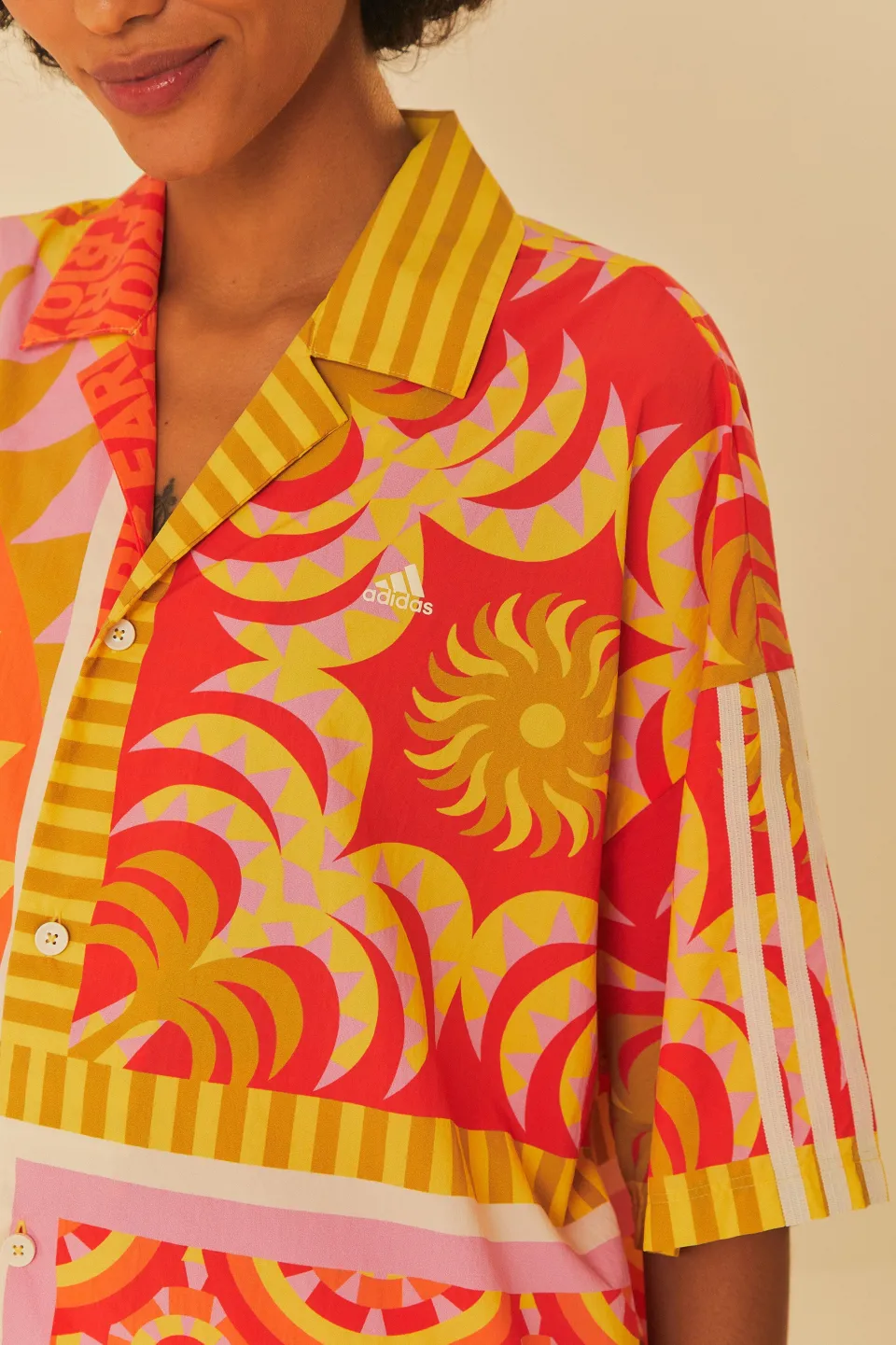 FARM Rio Adidas Farm Solar Kaleidoscope Pink Top Best