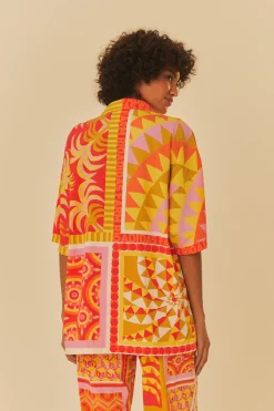 FARM Rio Adidas Farm Solar Kaleidoscope Pink Top Best