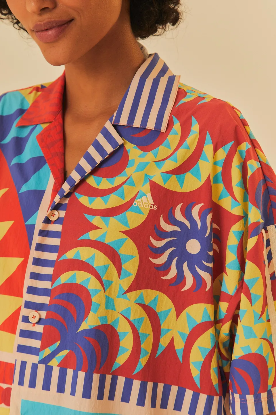 FARM Rio Adidas Farm Solar Kaleidoscope Blue Top Discount