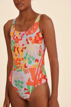 FARM Rio Adidas Farm Swimsuit Pearl Citrine Discount