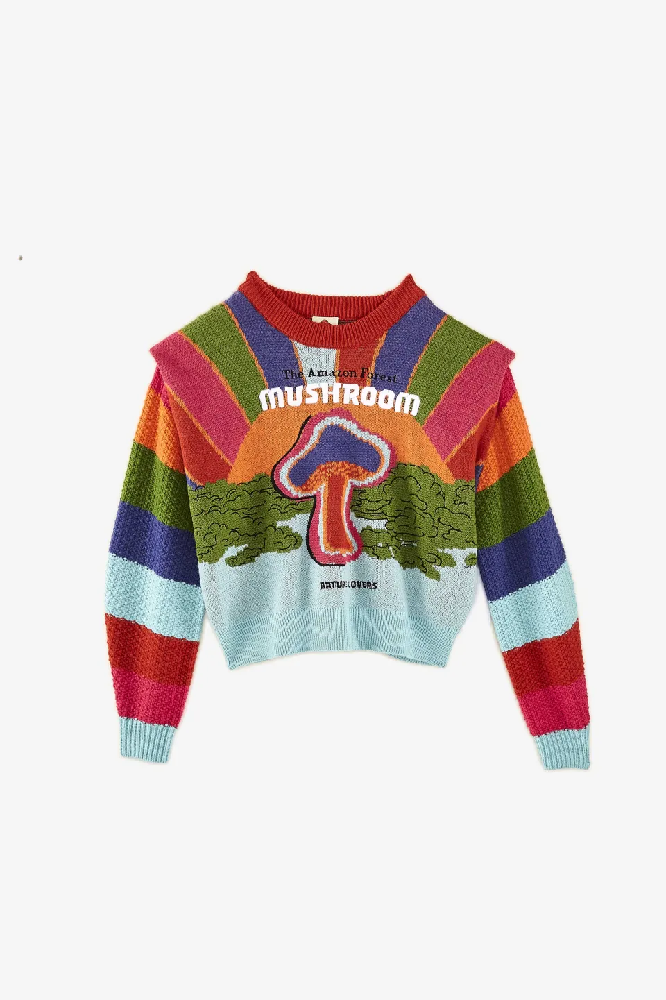 FARM Rio Amazon Mushroom Embroidered Sweater Sale