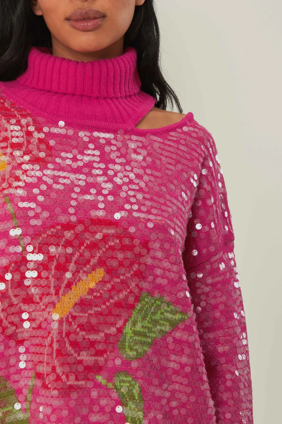 FARM Rio Anthurium Flowers Knit Sweater Best