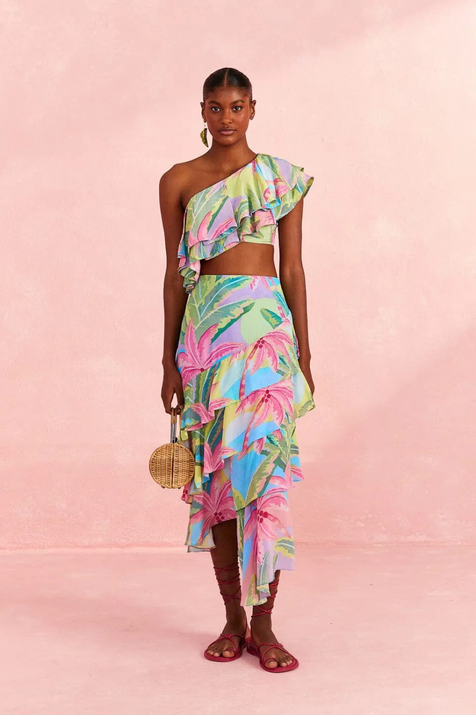 FARM Rio Beach Vibe Layered Skirt Discount