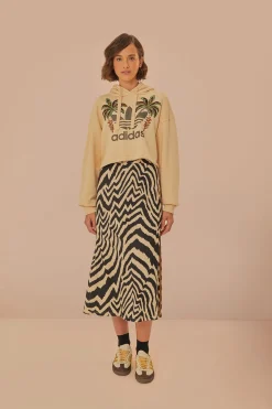 FARM Rio Beige Adidas Maxi Skirt Clearance