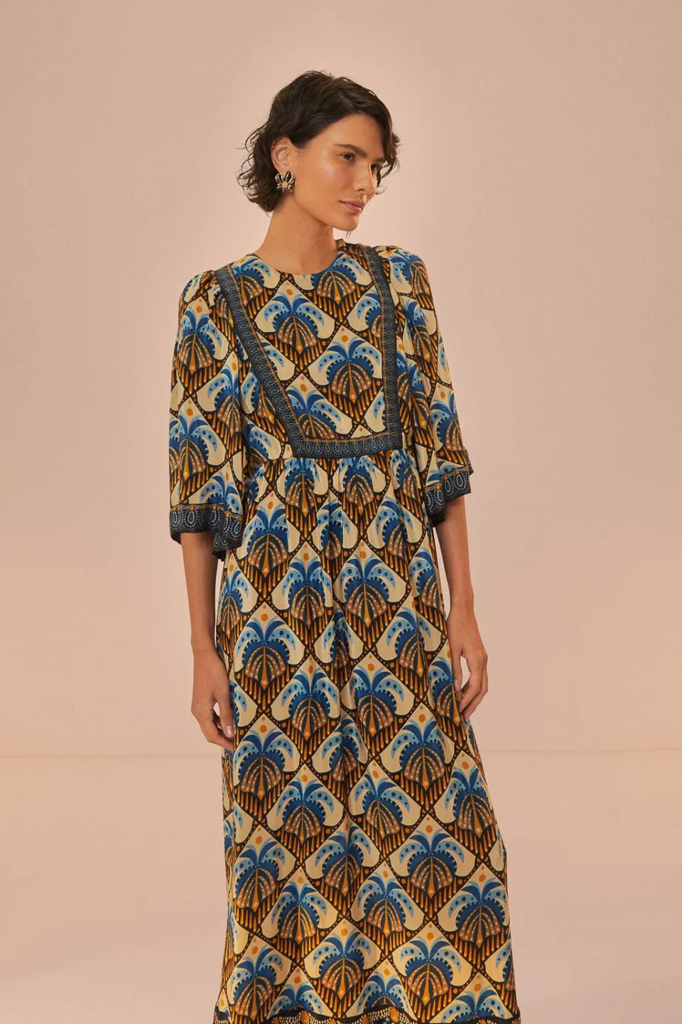 FARM Rio Beige Cocopalm Maxi Dress Sale