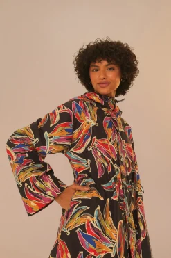 FARM Rio Black Artsy Bananas Short Raincoat Hot