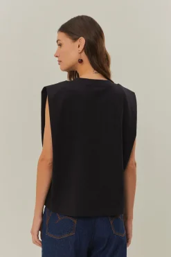 FARM Rio Black Beaded Hearts T-Shirt