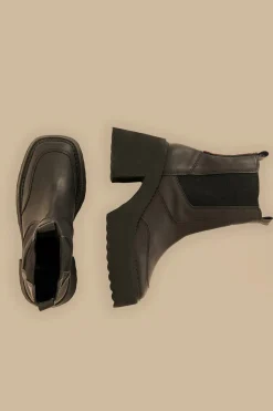 FARM Rio Black Block Heel Chelsea Boot Clearance