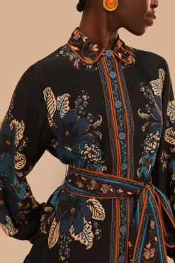 FARM Rio Black Blossom Tapestry LENZING™ ECOVERO™ Viscose Mini Dress Online