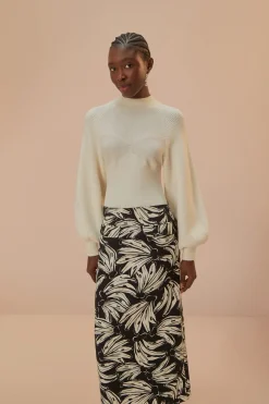 FARM Rio Black Bossa Banana Low Waisted Maxi Skirt Clearance