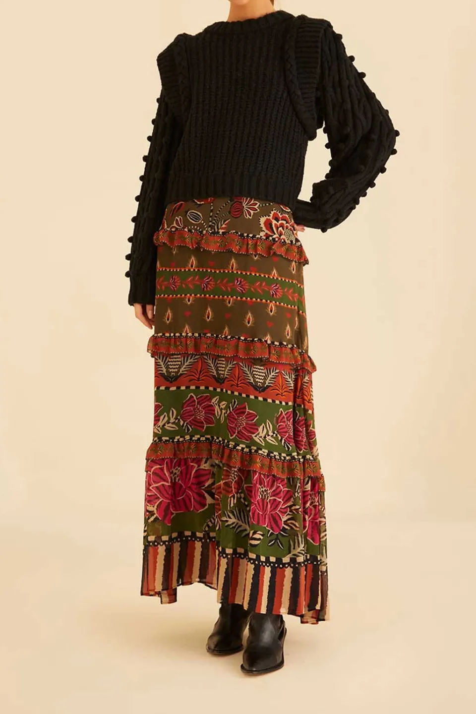 FARM Rio Black Braided Sweater Sale