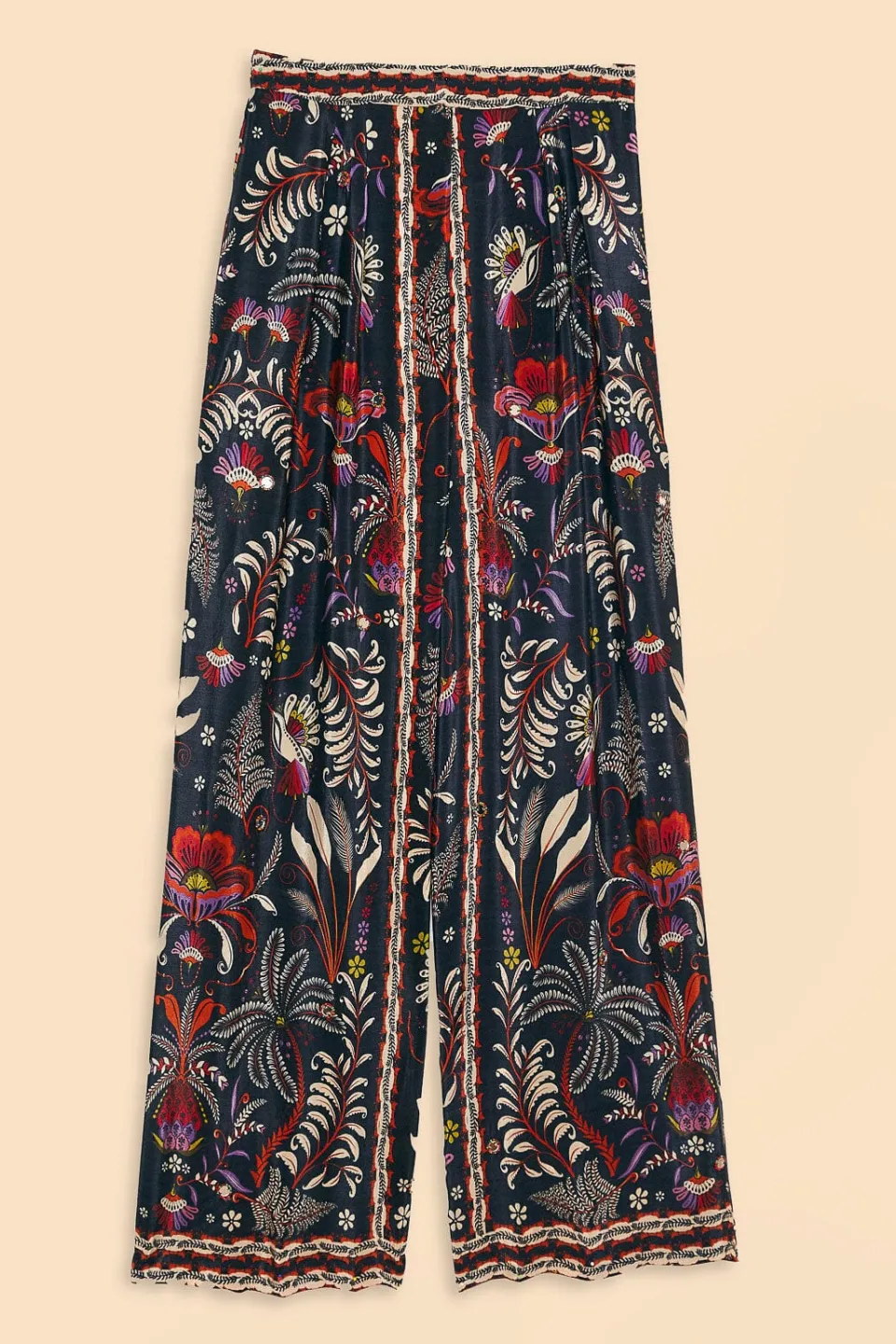 FARM Rio Black Classic Garden Mirror Trim Pants Online