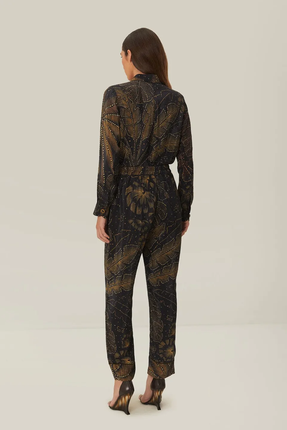 FARM Rio Black Golden Foliage Pajama Pants Sale
