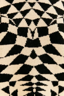 FARM Rio Black Heart Deco Knit Sweater Hot