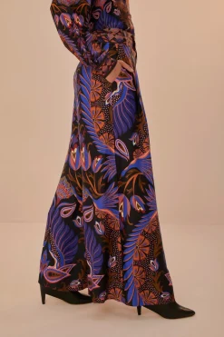FARM Rio Black Heart Forest LENZING™ ECOVERO™ Viscose Wide Pants Clearance
