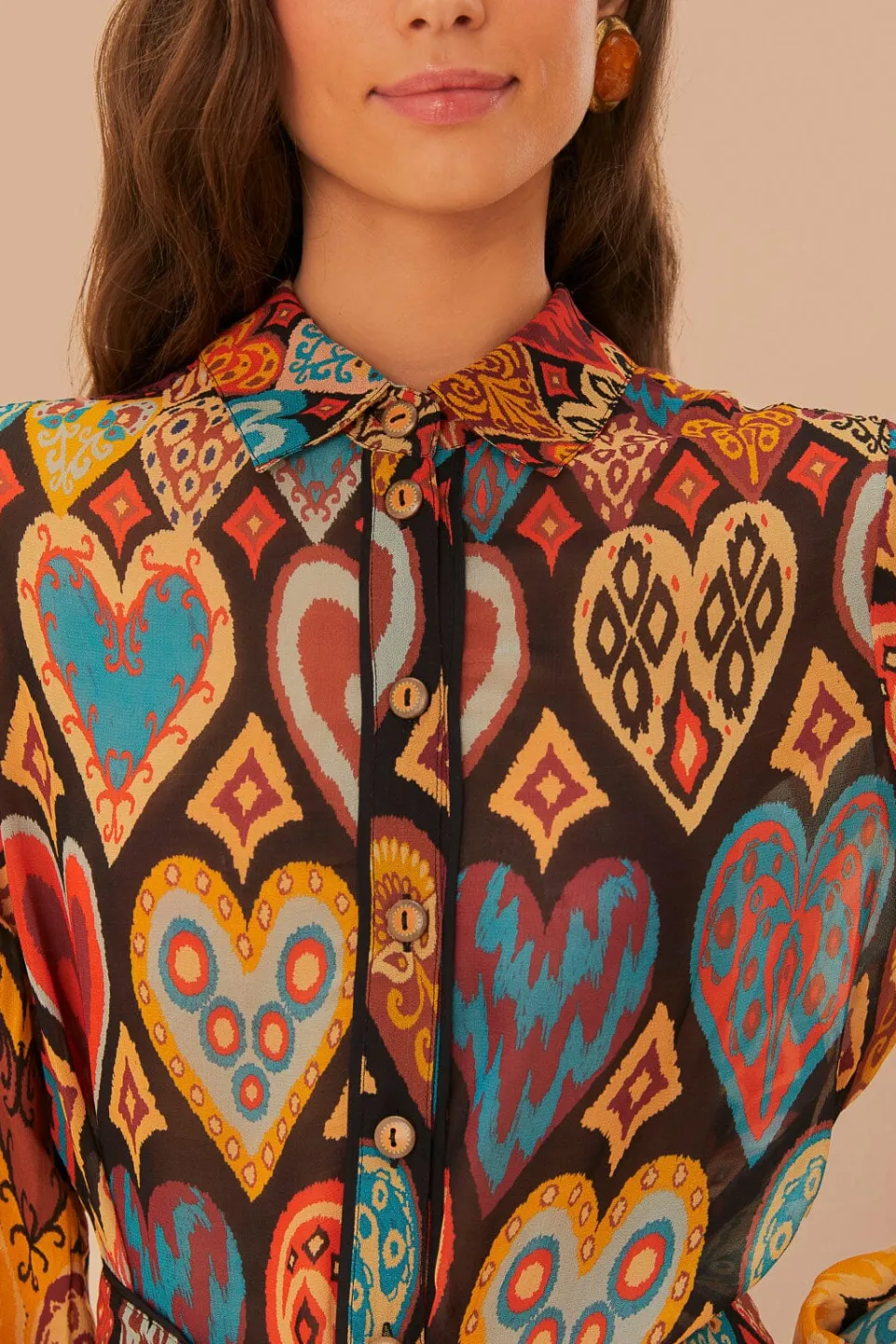 FARM Rio Black Hearts Ikat Mini Dress Best
