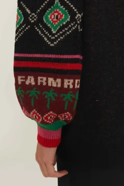 FARM Rio Black Hohoho Knit Sweater