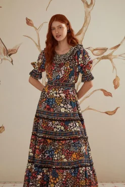 FARM Rio Black Jujus Garden Maxi Dress Outlet