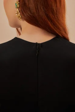 FARM Rio Black Long Sleeve Knot Jumpsuit Sale