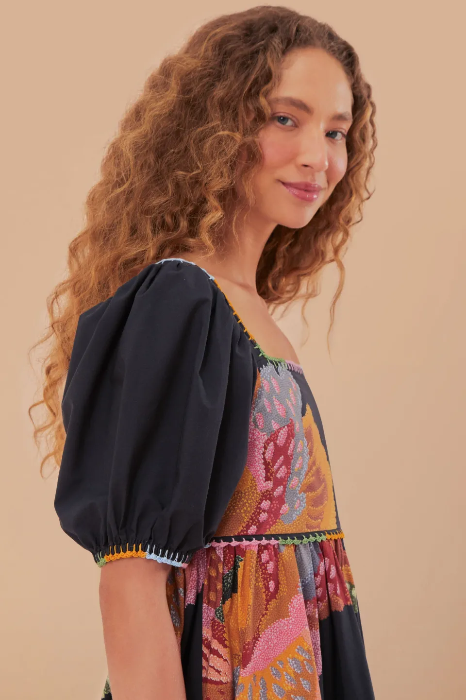 FARM Rio Black Lucy Floral Maxi Dress Discount