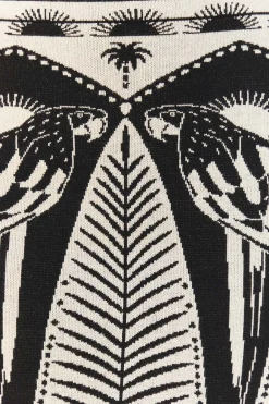 FARM Rio Black Macaw Elegance Knit Skirt Hot