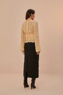 FARM Rio Black Midi Skirt Hot