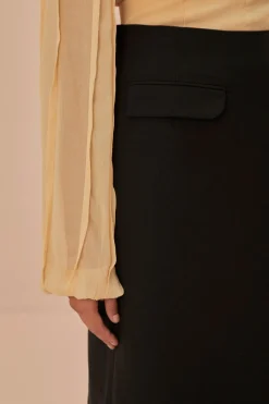 FARM Rio Black Midi Skirt Hot