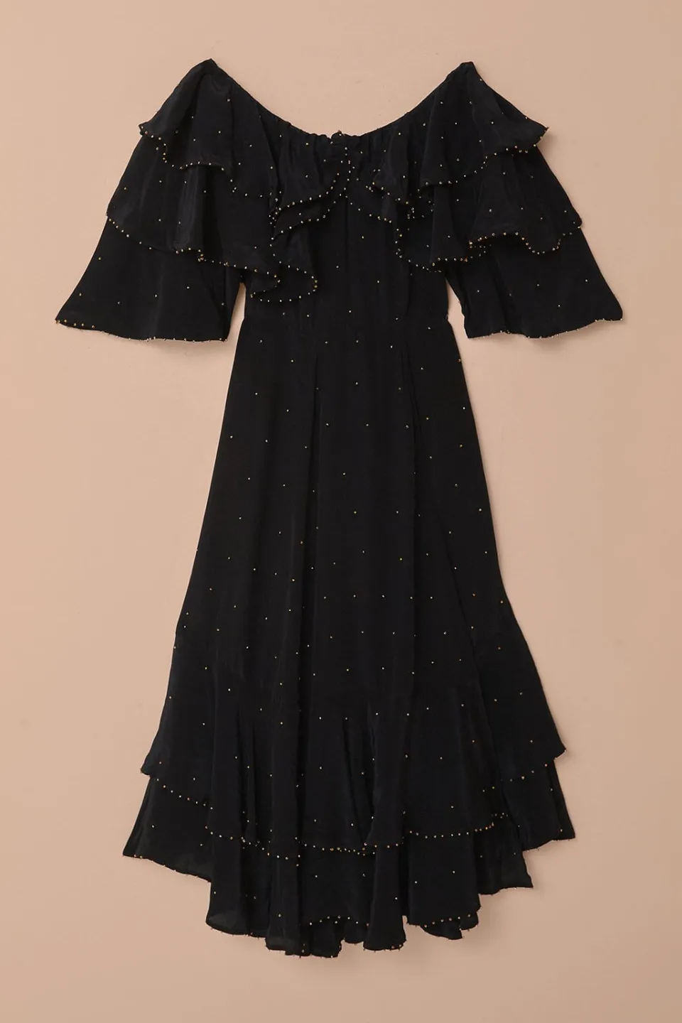 FARM Rio Black Off-Shoulder Maxi Dress Hot
