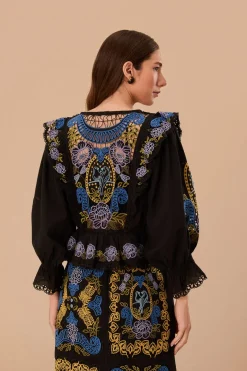 FARM Rio Black Richelieu Blouse Sale