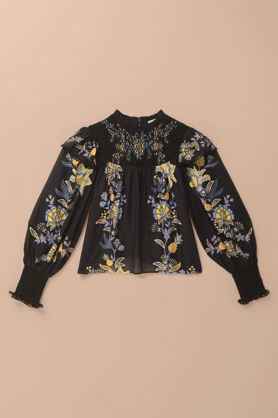 FARM Rio Black Stitched Garden Blouse Online
