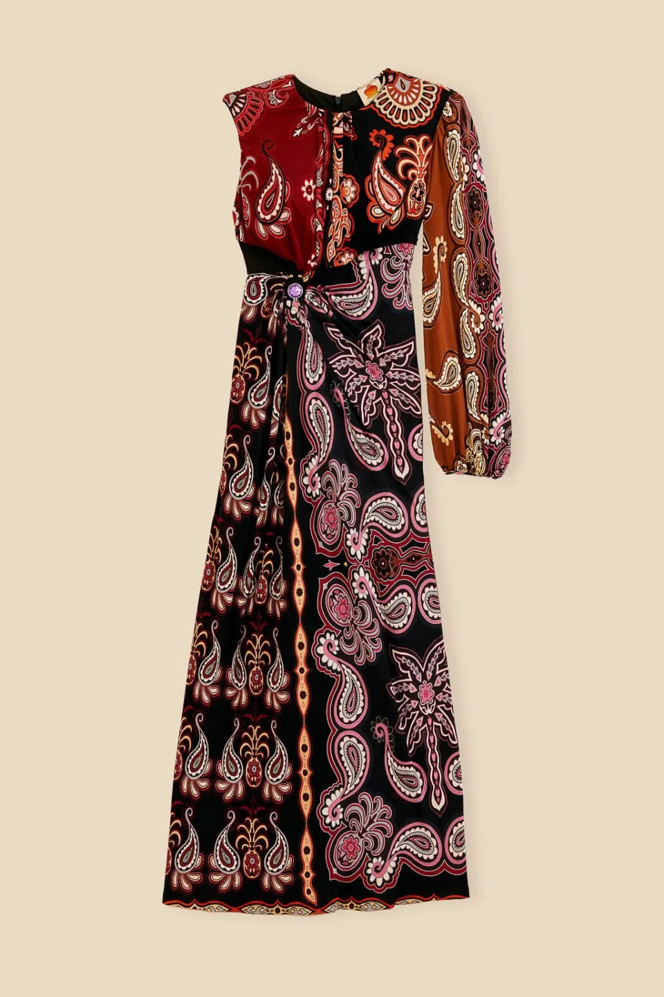 FARM Rio Black Sweet Mermaids One Shoulder Maxi Dress Discount