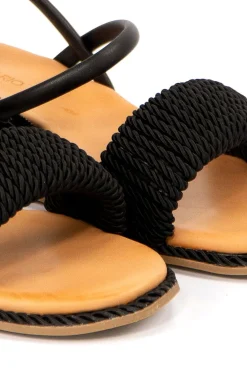 FARM Rio Black Wedge Espadrille Sandal Discount
