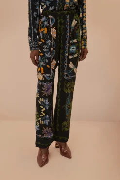 FARM Rio Black Winter Garden Pajama Pants New