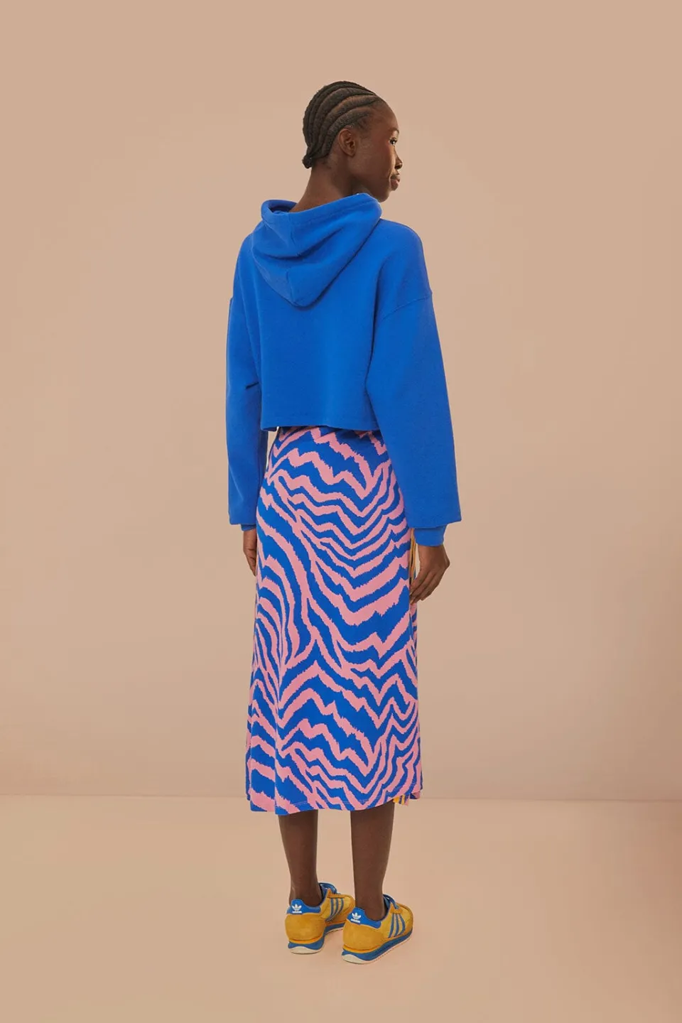 FARM Rio Blue Adidas Maxi Skirt Clearance