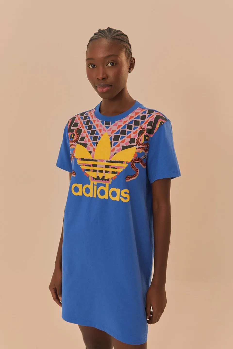 FARM Rio Blue Adidas T-Shirt Dress Clearance