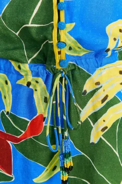 FARM Rio Blue Banana Leaves Romper