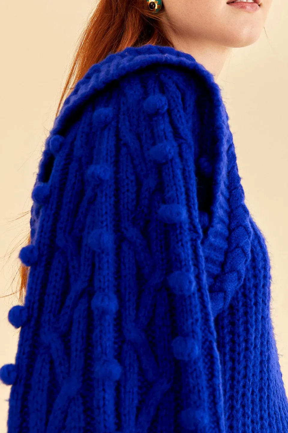 FARM Rio Blue Braided Sweater