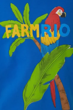 FARM Rio Blue Organic Cotton Relaxed T-Shirt Discount