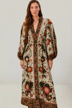FARM Rio Blue Flowing Beauty Maxi Dress Clearance