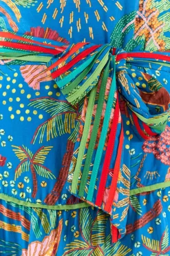 FARM Rio Blue Ocean Stories Maxi Dress Clearance