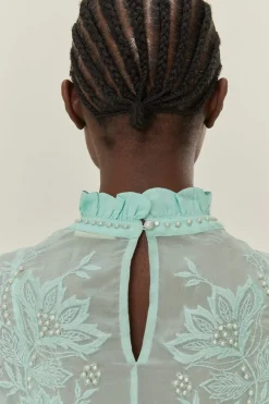 FARM Rio Blue Short Sleeve Blouse Online