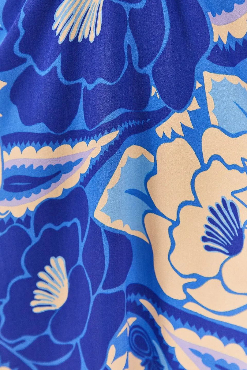 FARM Rio Blue Tropical Groove Lenzing™ Ecovero™ Viscose Midi Dress Hot