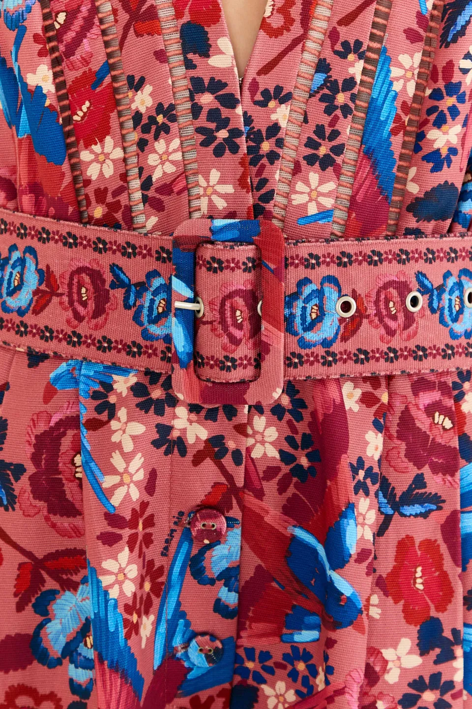 FARM Rio Blush Floral Birds Jumpsuit New