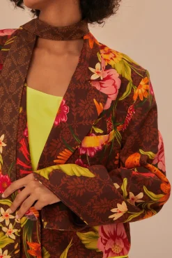 FARM Rio Brown Charming Garden Blazer Sale