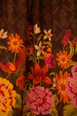 FARM Rio Brown Charming Garden Midi Skirt Sale