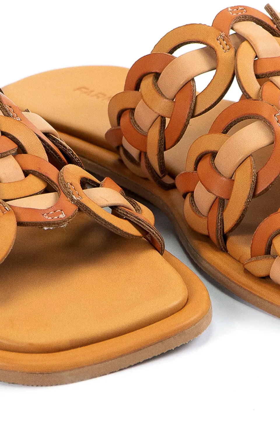 FARM Rio Caramel Circles Flat Sandal New