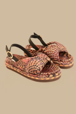 FARM Rio Caramel Macawmouflage Puffy Flat Sandal Best