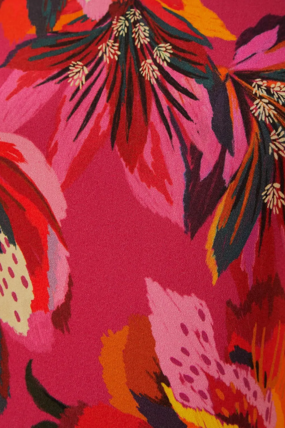 FARM Rio Colorful Flowers Jersey Midi Dress Hot