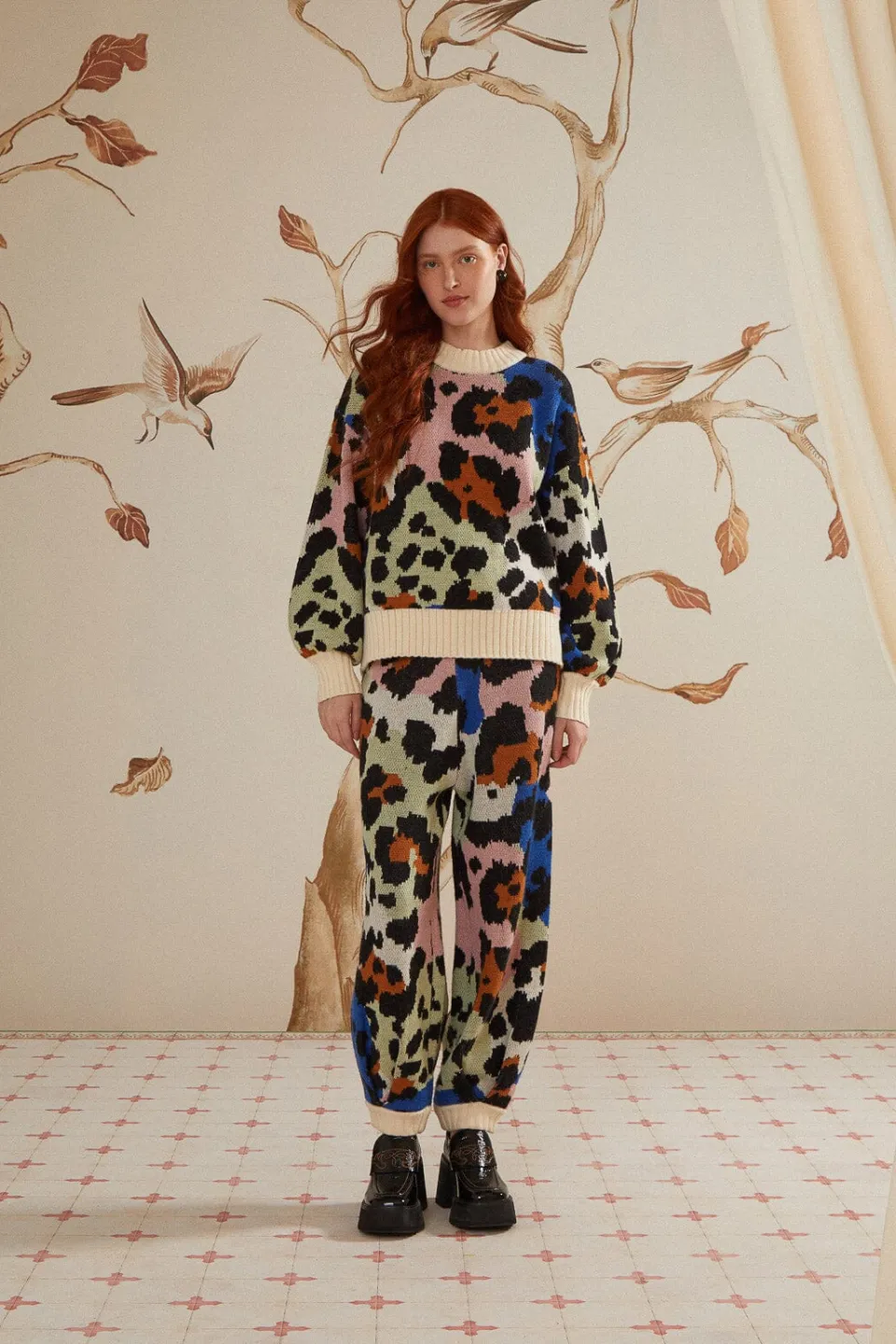 FARM Rio Colorful Leopard Knit Sweater Best