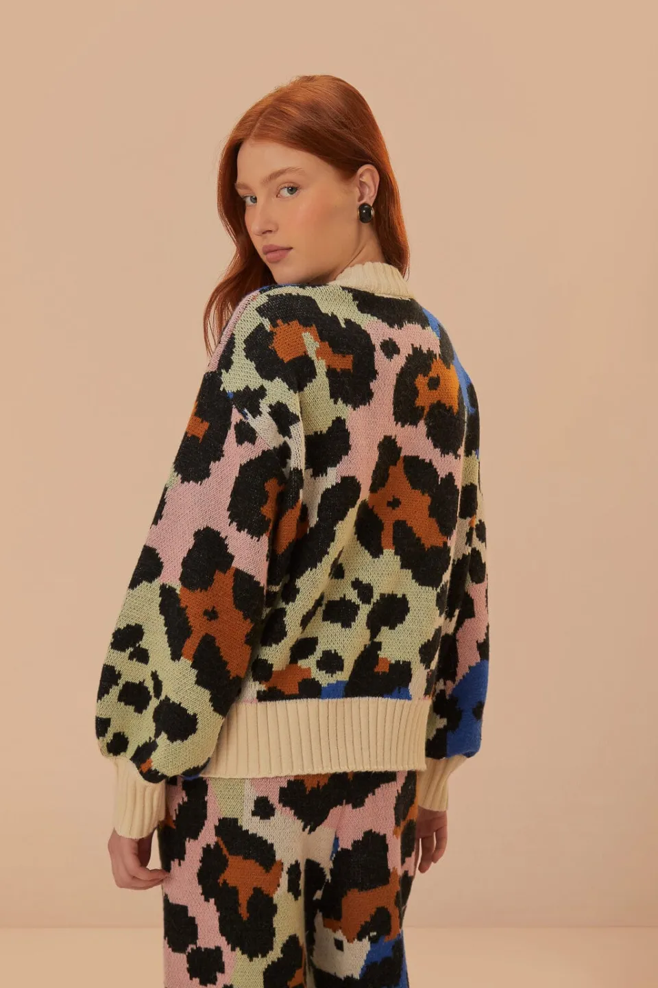 FARM Rio Colorful Leopard Knit Sweater Best